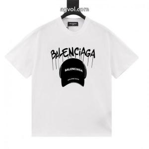 BALENCIAGA春夏新作落書きアルファベットハンチングプリント男女同型カップル半袖