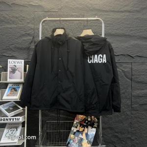 パリの旧家Balenciagaクラシックバックアルファベットプリント防水ポンチョジャケット
