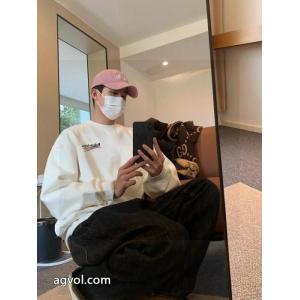 BALENCIAGA連名プリントアルファベット男女同型カップル丸首衛衣