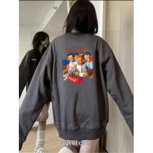 BALENCIAGA連名プリントアルファベット男女同型カップル丸首衛衣