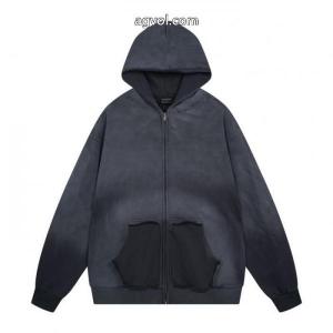 balenciaga水洗いして磨いて古いファスナーカーディガンのフードコートを作る