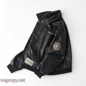 Balenciagaダミーpuレザージャケットジャケット男女同型