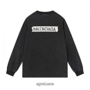 バレンシアガ長袖Tシャツブランド 偽物今年ヒット 品質保証豊富な 高級感漂う
