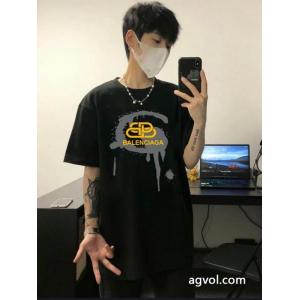 balenciaga清涼感とカジュアルスタイル 欲しい可愛く新鮮 超人気美品半袖Tシャツブランド 品 スーパー コピー