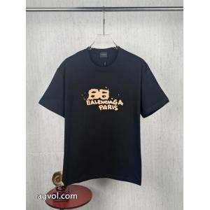 雑誌掲載 国内発 きちんと感が強い 大人の魅力balenciaga半袖Tシャツコピー 品 ブランド