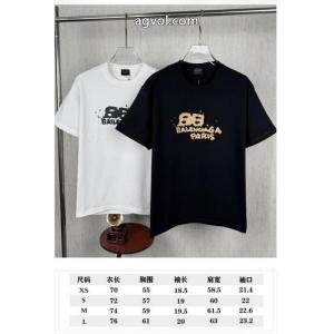 雑誌掲載 国内発 きちんと感が強い 大人の魅力balenciaga半袖Tシャツコピー 品 ブランド
