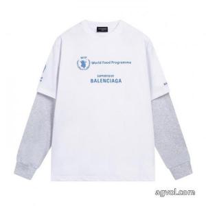 BALENCIAGA/チューリッヒ家WFP世界食糧署チャリティー限定アイテム#長袖Tシャツ