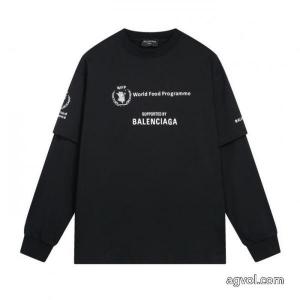 BALENCIAGA/チューリッヒ家WFP世界食糧署チャリティー限定アイテム#長袖Tシャツ