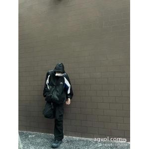 Balenciagaカップル用機関車ライトブラックレザージャケット