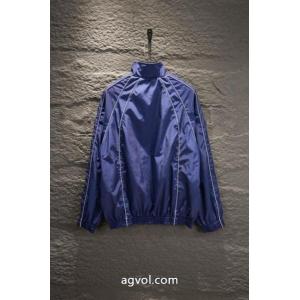 Balenciaga 26 ssの新型連名刺繍継ぎ目反射テープファスナーコート