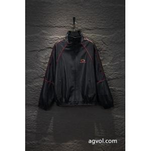 Balenciaga 26 ssの新しい周遊皮衣ファスナーコート