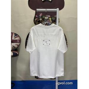 BALENCIAGAパリシック家刺繍入り半袖クルーネックTシャツ
