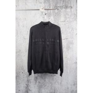 Balenciaga（バレンシアガ）新作パリの世家BLCGパリの世家25 fw秋冬新作布刺繍アルファベット刺繍リバースジッパーセーター