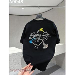 balenciagaチューリッヒ家26 ss新作刺繍工芸ロゴアルファベット半袖半袖Tシャツ