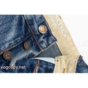 BALENCIAGAチューリッヒ家26 SS新作サイド刺繍アルファベット水洗ジーンズ