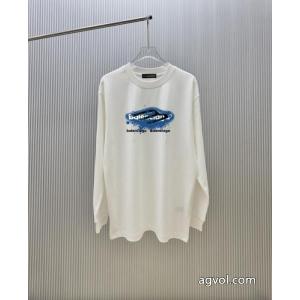 BALENCIAGAチューリッヒ家長袖パーカーTシャツ男女同型