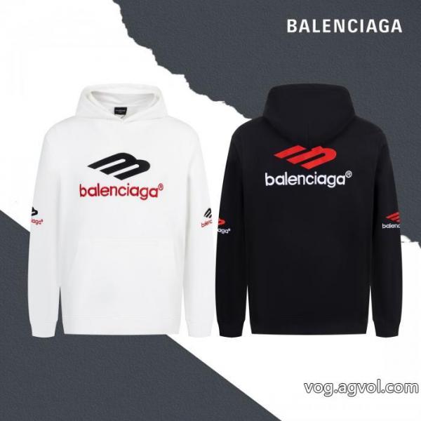 Balenciagaパリ3 Mアルファベットロゴ刺繍ドローストリングフードコート 0 