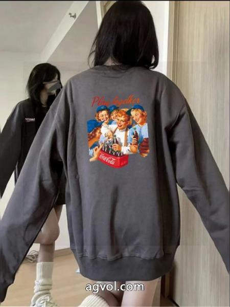 BALENCIAGA連名プリントアルファベット男女同型カップル丸首衛衣 1