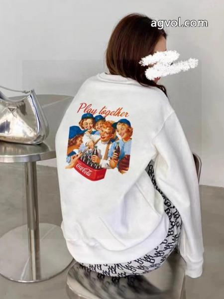 BALENCIAGA連名プリントアルファベット男女同型カップル丸首衛衣 2