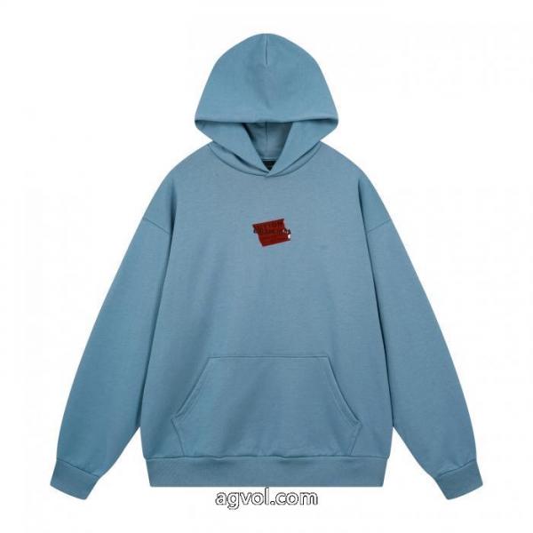 balenciaga前後のアルファベットLOGO刺繍テープ圧着ゴム連帽パーカー 5