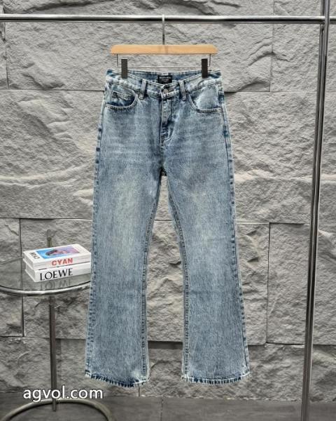 BALENCIAGA雪花水洗色あせ旧マイクロラッパジーンズ 5 