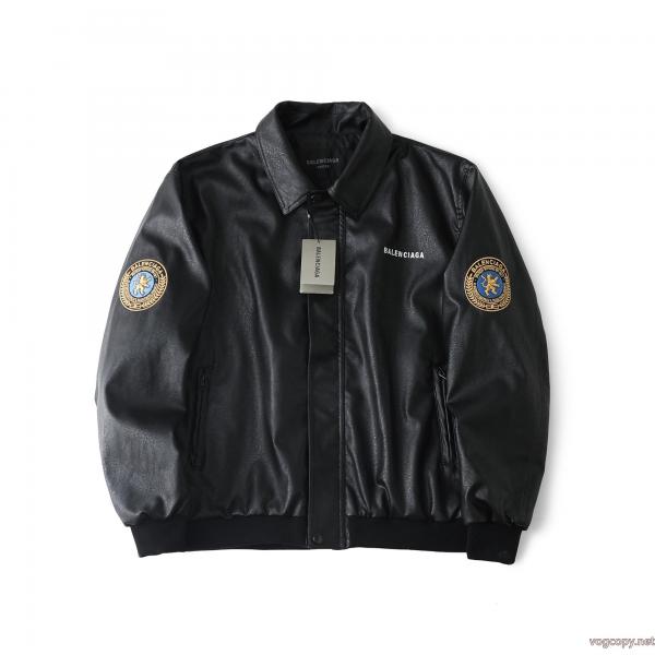 Balenciagaダミーpuレザージャケットジャケット男女同型 0 
