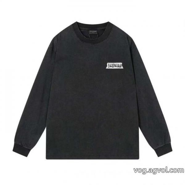 バレンシアガ長袖Tシャツブランド 偽物今年ヒット 品質保証豊富な 高級感漂う 0 