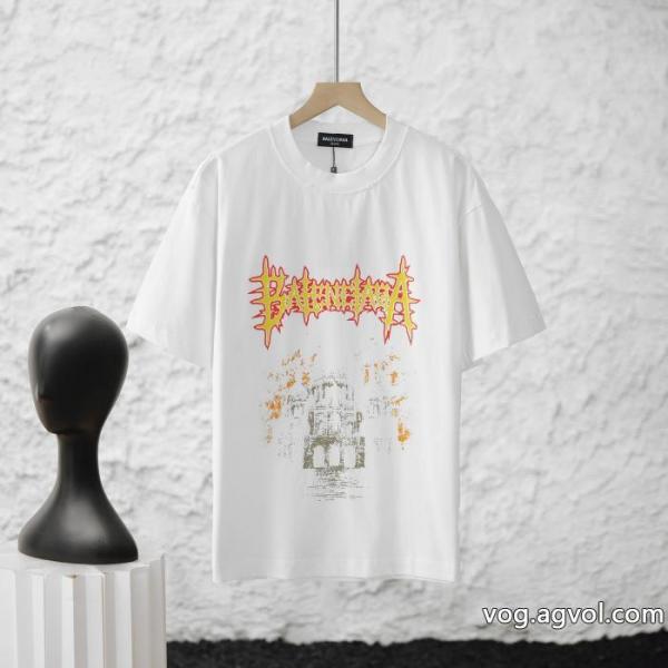 人気話題 存在感のある 特に話題なの上品即完売偽 ブランドbalenciaga半袖Tシャツ 0 