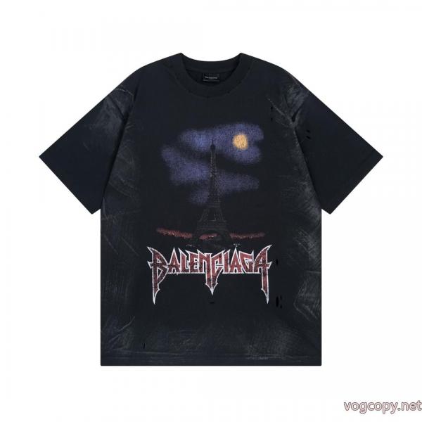 ブランド レプリカ最安値送料無料 滑らかなレザー 人気定番大得価半袖TシャツBALENCIAGA 0 