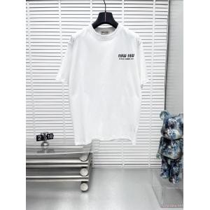 MIUMIU半袖Tシャツブランド アクセサリー 激安今だけSALE 最安値新作 欧米韓流/雑誌 