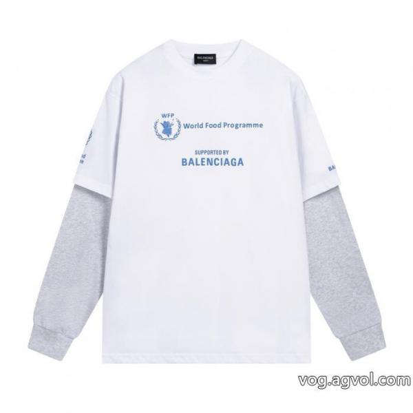 BALENCIAGA/チューリッヒ家WFP世界食糧署チャリティー限定アイテム#長袖Tシャツ 0 