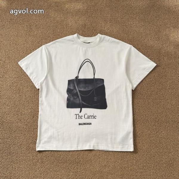 Balenciagaチューリッヒ家25 SSハンドバッグストレートスプレープリント半袖Tシャツ 2