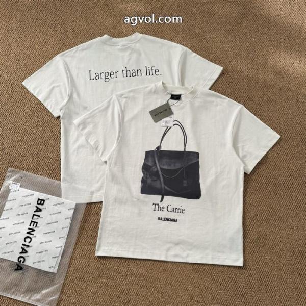 Balenciagaチューリッヒ家25 SSハンドバッグストレートスプレープリント半袖Tシャツ 1