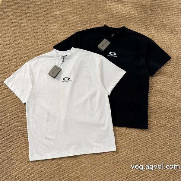 BALENCIAGAパリ世家刺繍アルファベットプリント半袖Tシャツ 0 