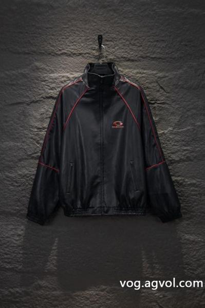 Balenciaga 26 ssの新しい周遊皮衣ファスナーコート 0 