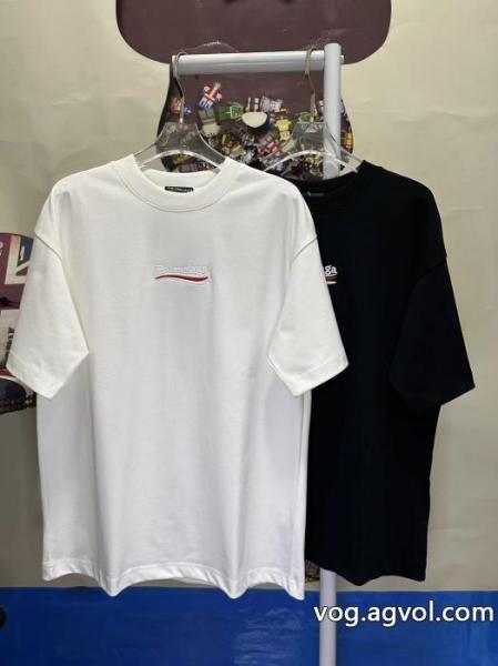 Balenciagaチューリッヒ家新作刺繍半袖クルーネックTシャツ 0 