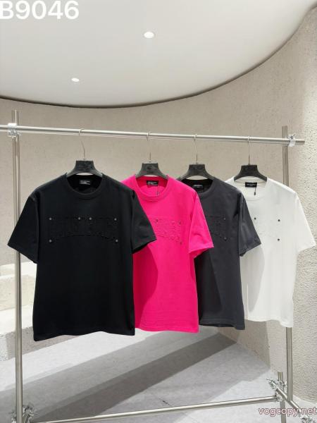balenciagaチューリッヒ家2026 ss高品質新作刺繍工芸ロゴアルファベット半袖Tシャツ 0 