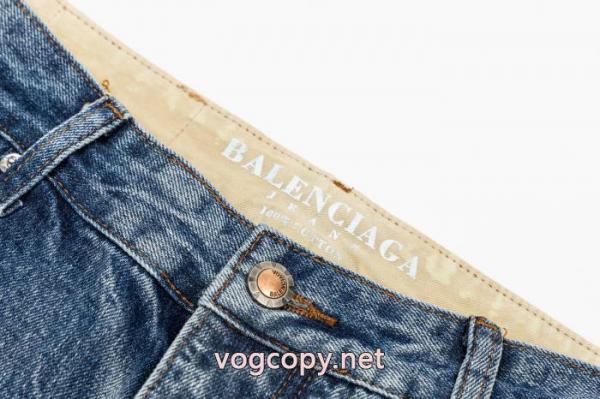 BALENCIAGAチューリッヒ家26 SS新作サイド刺繍アルファベット水洗ジーンズ 5