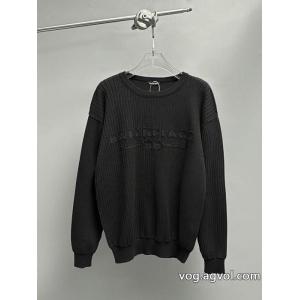 Balenciaga新型パリの世家BLCGパリの世家25 fw秋冬新作布刺繍アルファベット刺繍リバーシブルセーター