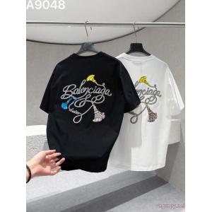 balenciagaチューリッヒ家26 ss新作刺繍工芸ロゴアルファベット半袖半袖Tシャツ